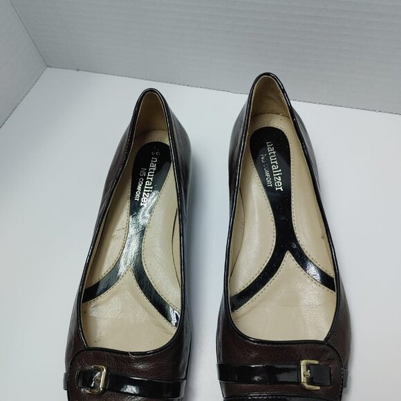 Naturalizer N5 Comfort shoes Brown & Black Women Slip On Shoes Low Heels Flats - Picture 8 of 14